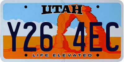 UT license plate Y264EC