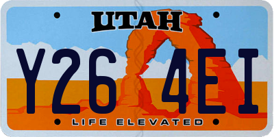 UT license plate Y264EI