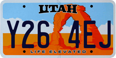 UT license plate Y264EJ