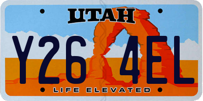 UT license plate Y264EL