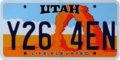 UT license plate Y264EN