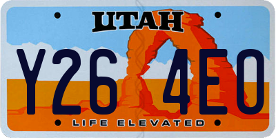 UT license plate Y264EO