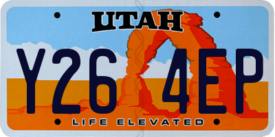 UT license plate Y264EP