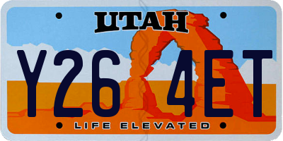 UT license plate Y264ET
