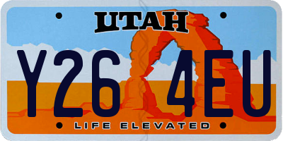UT license plate Y264EU