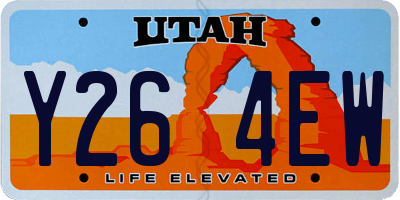 UT license plate Y264EW