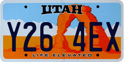 UT license plate Y264EX