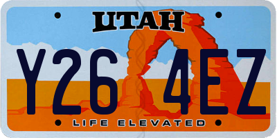 UT license plate Y264EZ