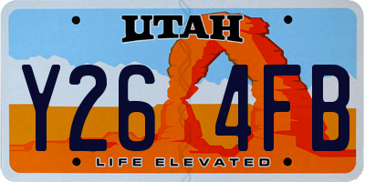 UT license plate Y264FB
