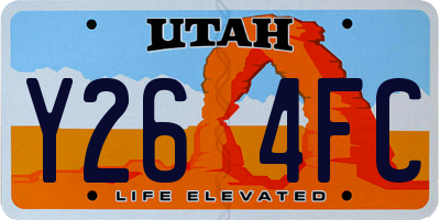 UT license plate Y264FC