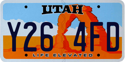 UT license plate Y264FD