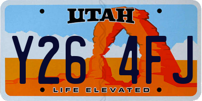 UT license plate Y264FJ