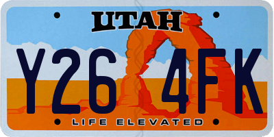 UT license plate Y264FK