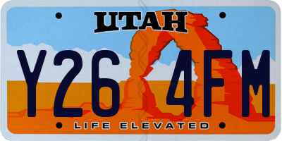 UT license plate Y264FM