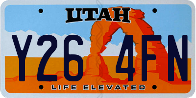 UT license plate Y264FN