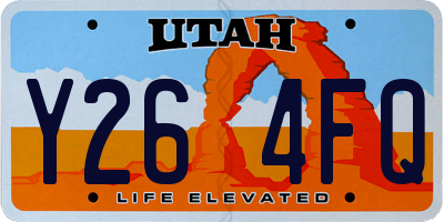 UT license plate Y264FQ