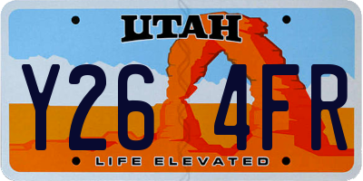 UT license plate Y264FR
