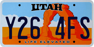 UT license plate Y264FS