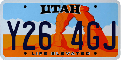 UT license plate Y264GJ