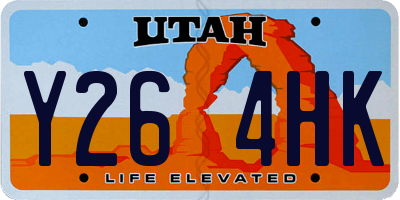 UT license plate Y264HK