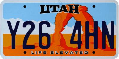 UT license plate Y264HN