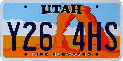 UT license plate Y264HS