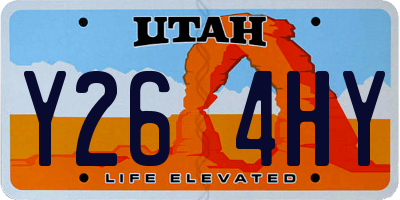 UT license plate Y264HY