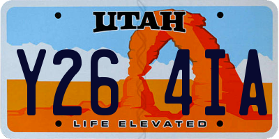 UT license plate Y264IA