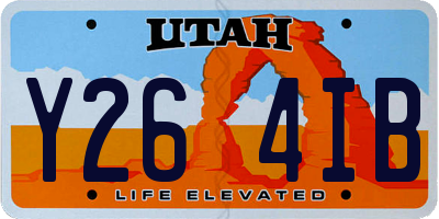 UT license plate Y264IB