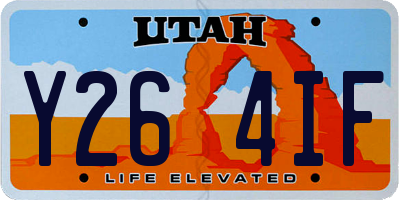 UT license plate Y264IF