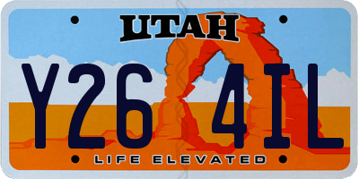 UT license plate Y264IL