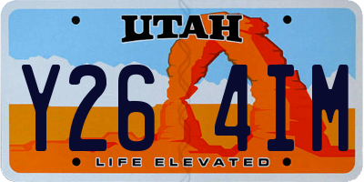 UT license plate Y264IM