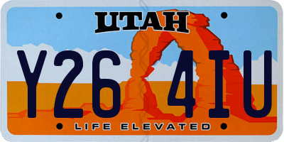 UT license plate Y264IU