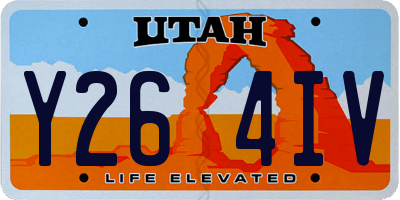 UT license plate Y264IV