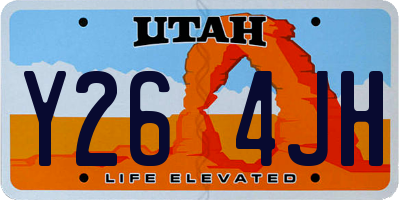 UT license plate Y264JH
