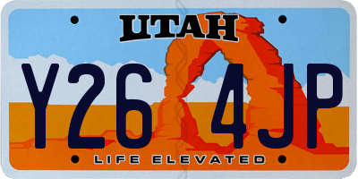 UT license plate Y264JP