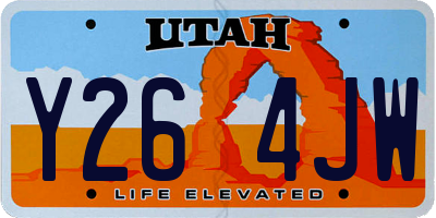 UT license plate Y264JW