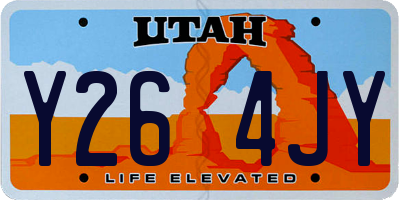 UT license plate Y264JY