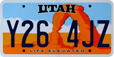 UT license plate Y264JZ