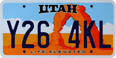 UT license plate Y264KL