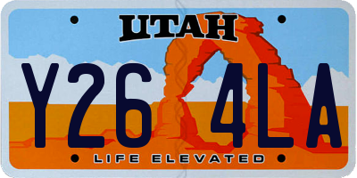 UT license plate Y264LA