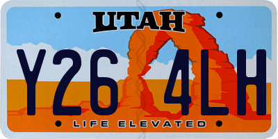 UT license plate Y264LH