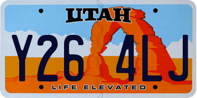 UT license plate Y264LJ
