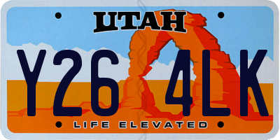 UT license plate Y264LK