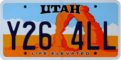 UT license plate Y264LL