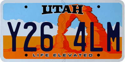 UT license plate Y264LM