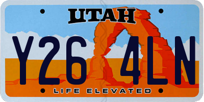 UT license plate Y264LN