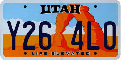 UT license plate Y264LO