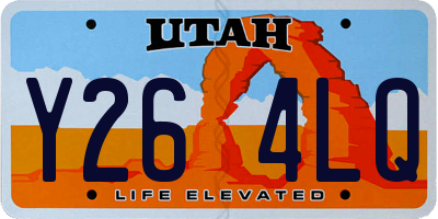 UT license plate Y264LQ