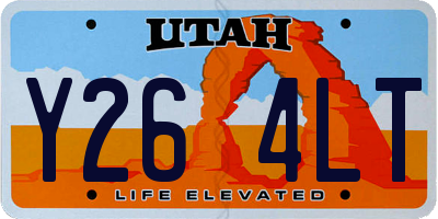 UT license plate Y264LT